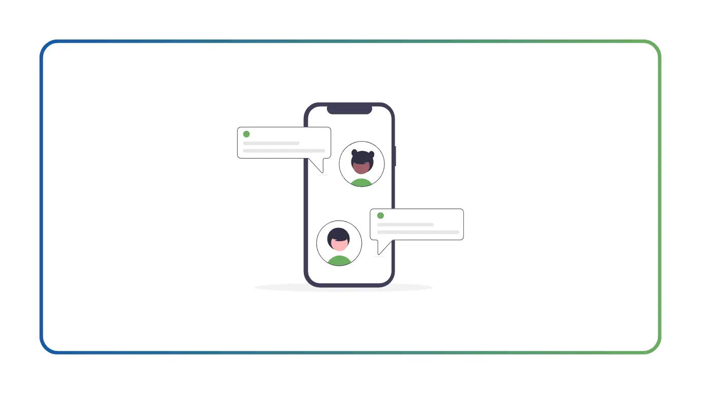 Illustration von Sprechblasen als Symbol für die Discord Community